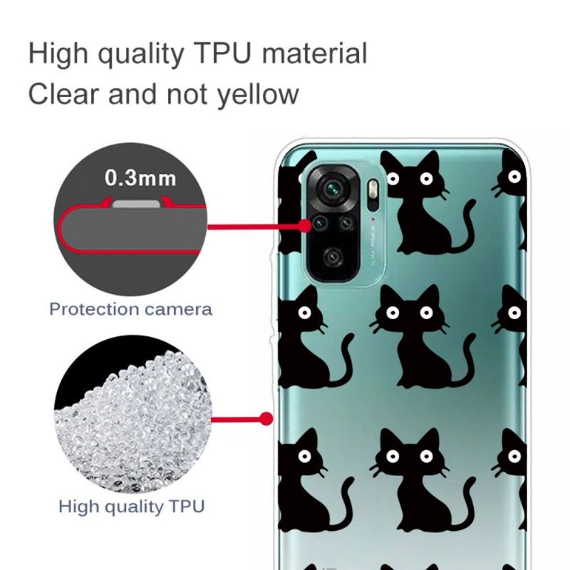 Kryt Na Xiaomi Redmi Note 10 Černé Kočky
