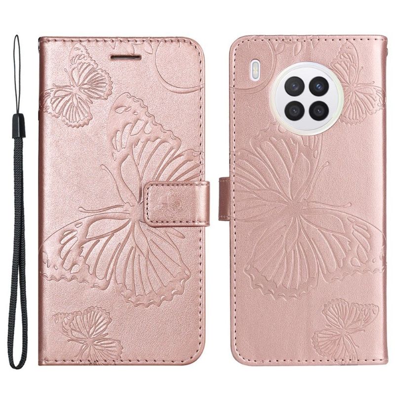 Kožené Pouzdro Na Honor 50 Lite / Huawei Nova 8i Podpora Motýlů Funkcí