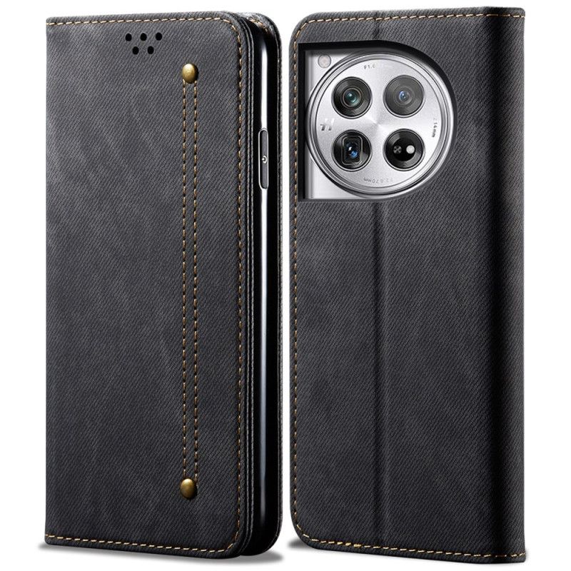 Kožené Pouzdro Folio Oneplus 12r Džínová Látka