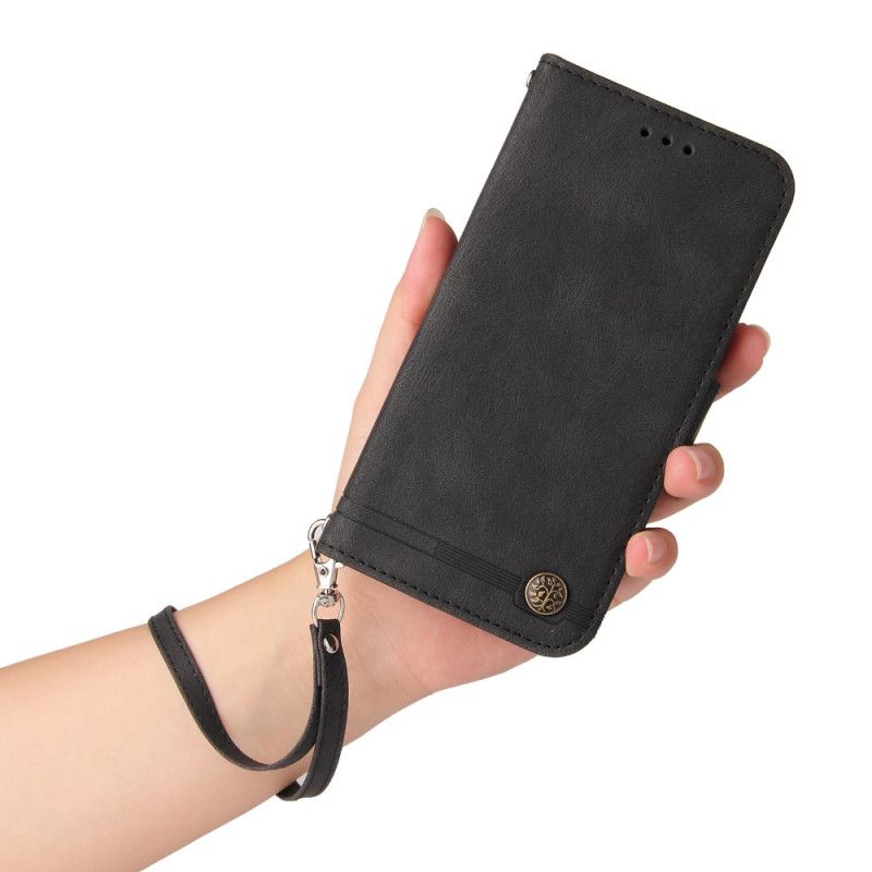 Peněženková Pouzdra Oneplus 12r Kryty Na Mobil Ozdobný Nýt S Popruhem