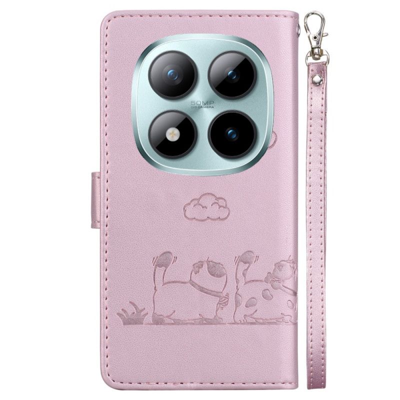 Kožený Kryt Na Xiaomi Redmi Note 15 Pro 5g Kočičí Scéna