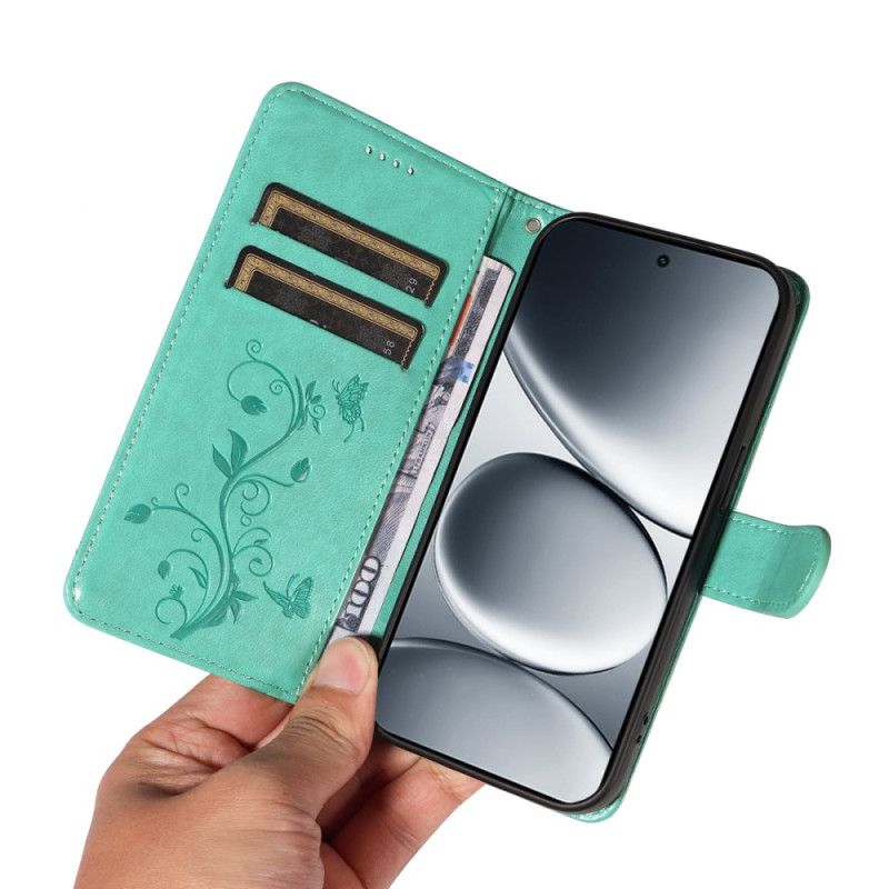 Kožený Kryt Na Xiaomi Redmi Note 15 Pro 5g Květinový Vzor