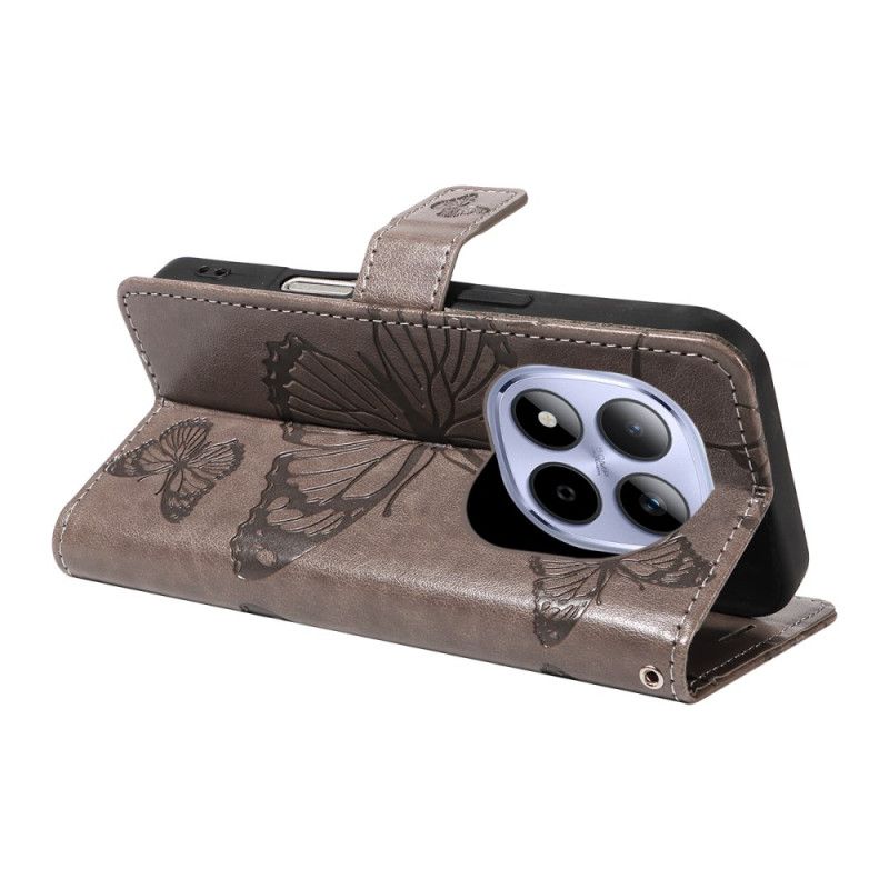 Kožený Kryt Na Xiaomi Redmi Note 15 Pro 5g Obří Motýli