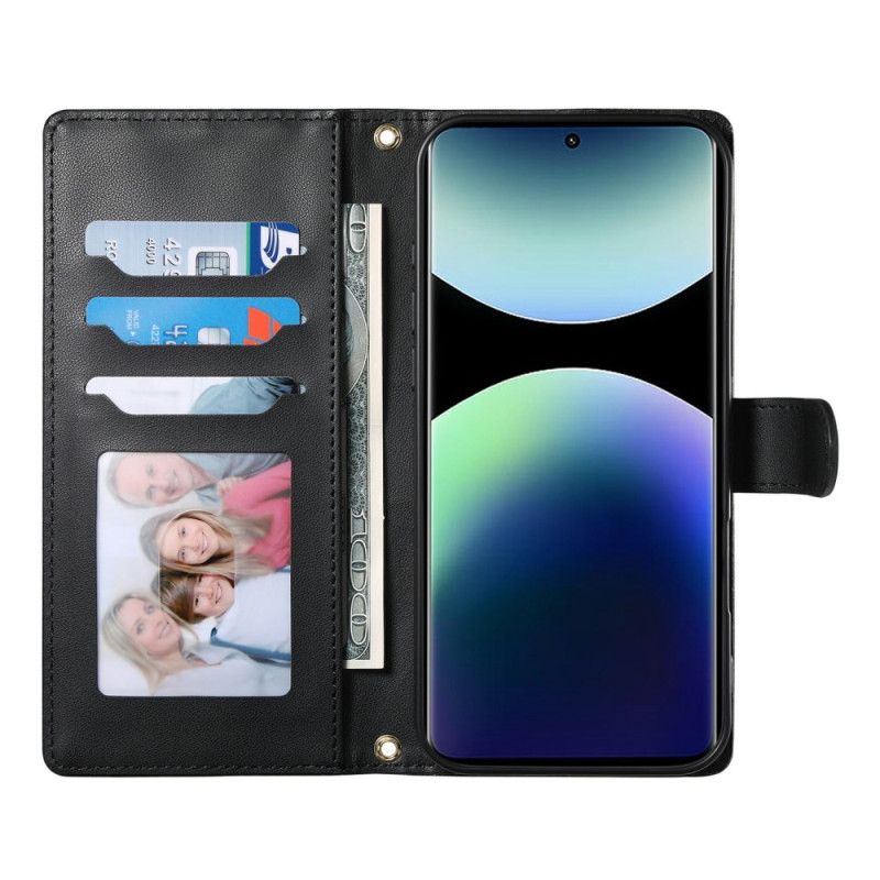 Kožený Kryt Na Xiaomi Redmi Note 15 Pro 5g Prošívané S Popruhy