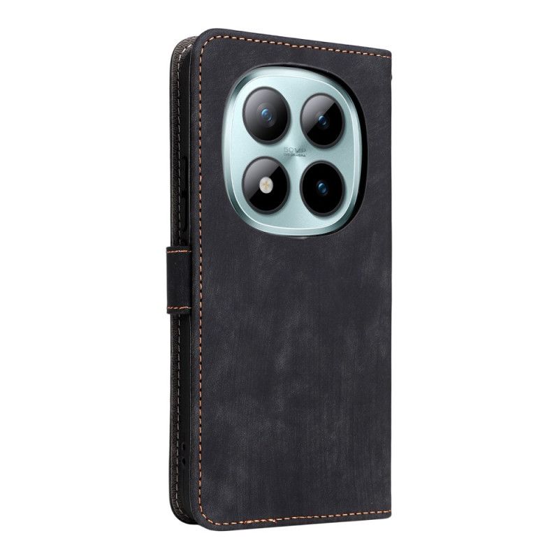 Kožený Kryt Na Xiaomi Redmi Note 15 Pro 5g Rfid Blokování A Pásek