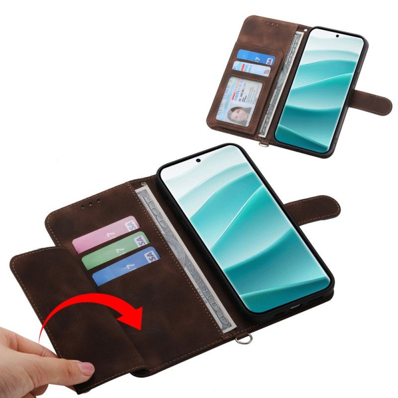 Kožený Kryt Na Xiaomi Redmi Note 15 Pro 5g Semišový Efekt Mandaly S Ramenním Popruhem