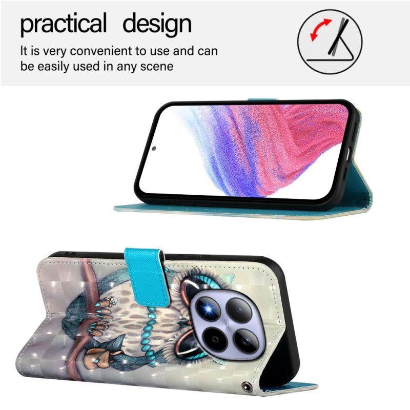 Kožený Kryt Na Xiaomi Redmi Note 15 Pro 5g Sova