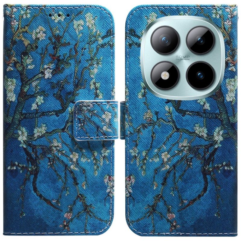 Kožený Kryt Xiaomi Redmi Note 15 Pro 5g Květy Meruňky