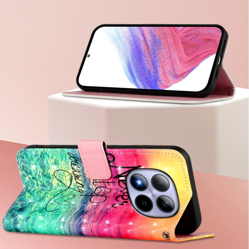 Kožený Kryt Xiaomi Redmi Note 15 Pro 5g Nikdy Nepřestávej Snít