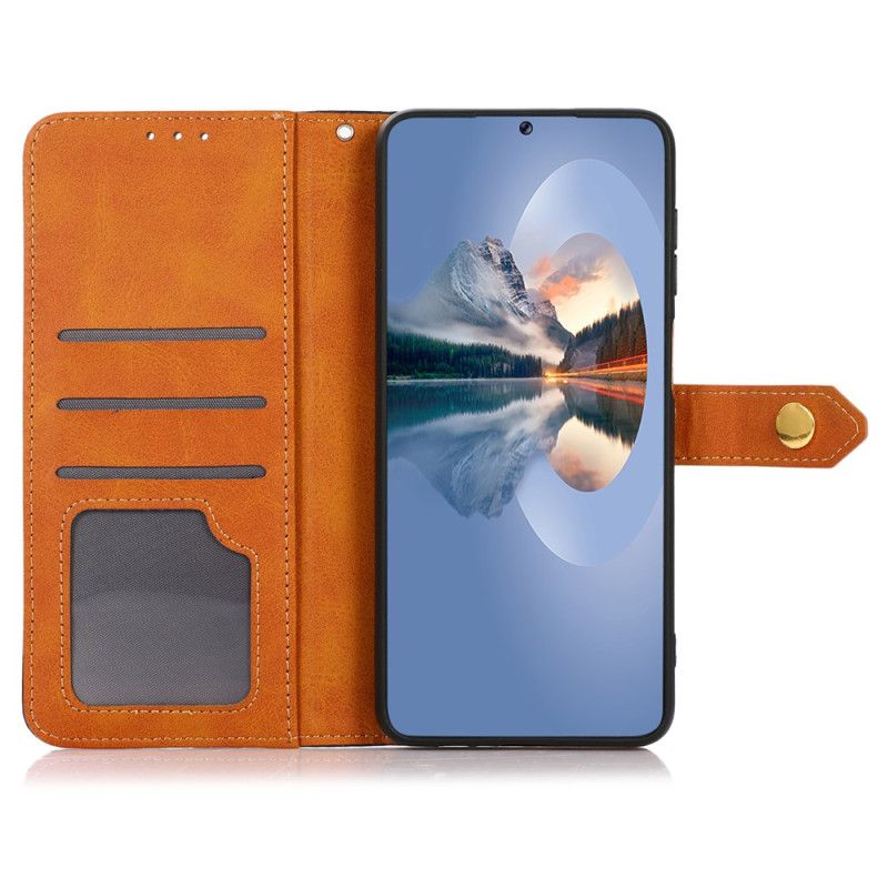 Kožený Kryt Xiaomi Redmi Note 15 Pro 5g Zlatá Spona Khazneh