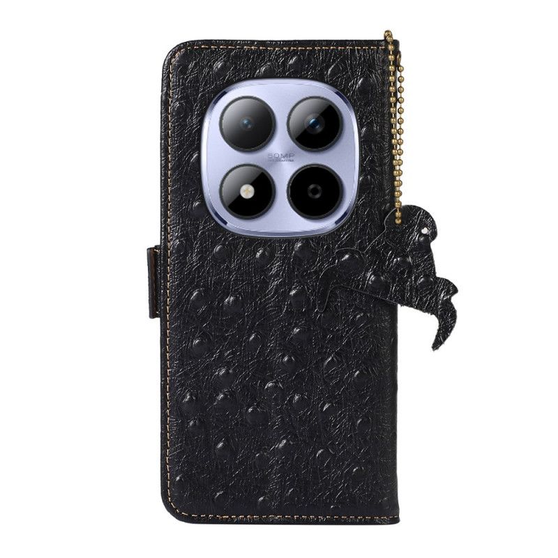 Peněženková Pouzdra Xiaomi Redmi Note 15 Pro 5g Kryty Na Mobil Texturovaná Pravá Kůže