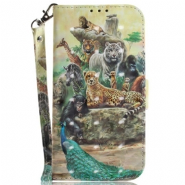 Flipové Pouzdro Na Honor Magic 5 Lite Na Lana Tanga Safari Animals