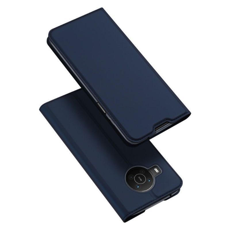 Kožené Pouzdro Folio Na Nokia X20 / X10 Obchodní Saténový Efekt