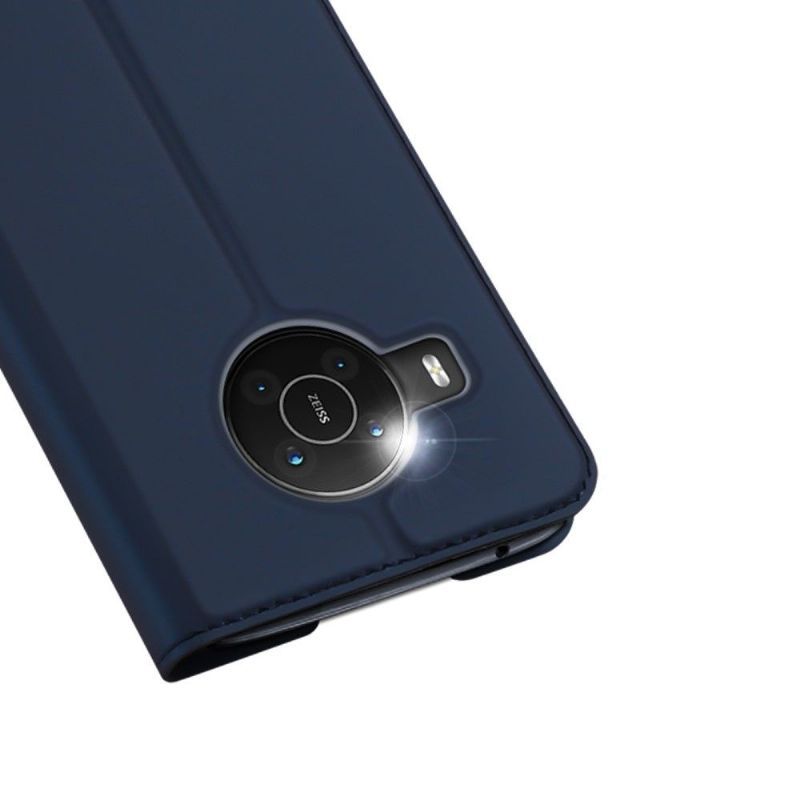 Kožené Pouzdro Folio Na Nokia X20 / X10 Obchodní Saténový Efekt