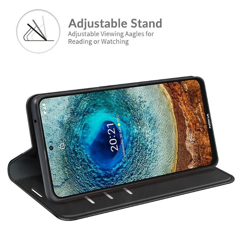 Pouzdra Na Nokia X20 / X10 Funkční Stojan Z Umělé Kůže