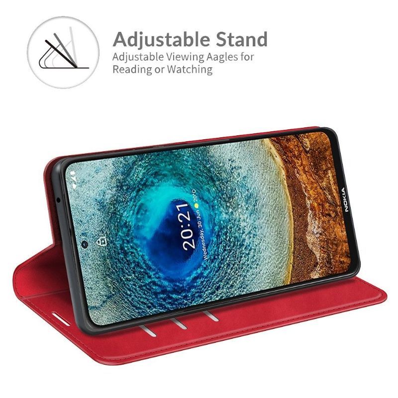 Pouzdra Na Nokia X20 / X10 Funkční Stojan Z Umělé Kůže