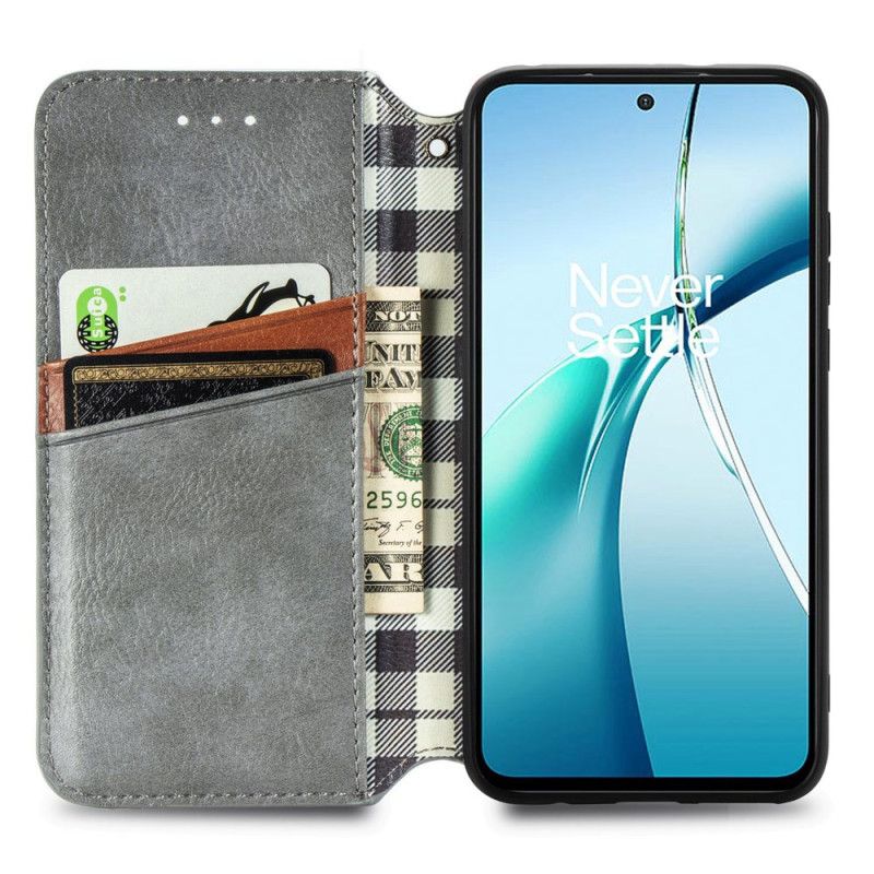 Kožené Pouzdro Folio Xiaomi Redmi Note 14 4g Efekt Vintage Kůže S Diamantovým Vzorem