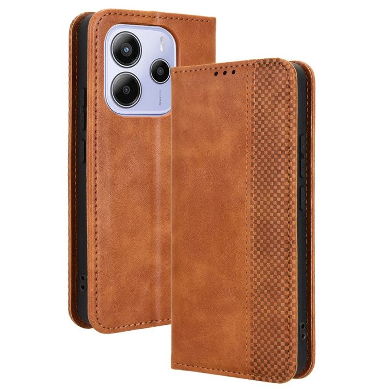 Kožené Pouzdro Folio Xiaomi Redmi Note 14 4g Vintage Okraj