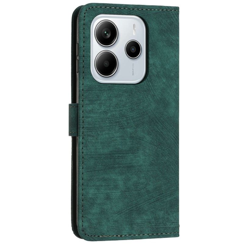 Kožený Kryt Na Xiaomi Redmi Note 14 4g Design S Retro Liniemi