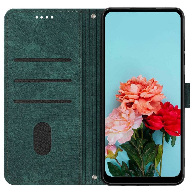 Kožený Kryt Na Xiaomi Redmi Note 14 4g Design S Retro Liniemi