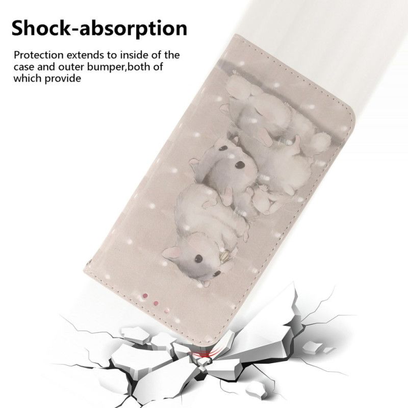 Kožený Kryt Na Xiaomi Redmi Note 14 4g Křečci S Páskem