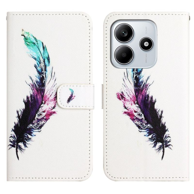 Kožený Kryt Na Xiaomi Redmi Note 14 4g Pírko