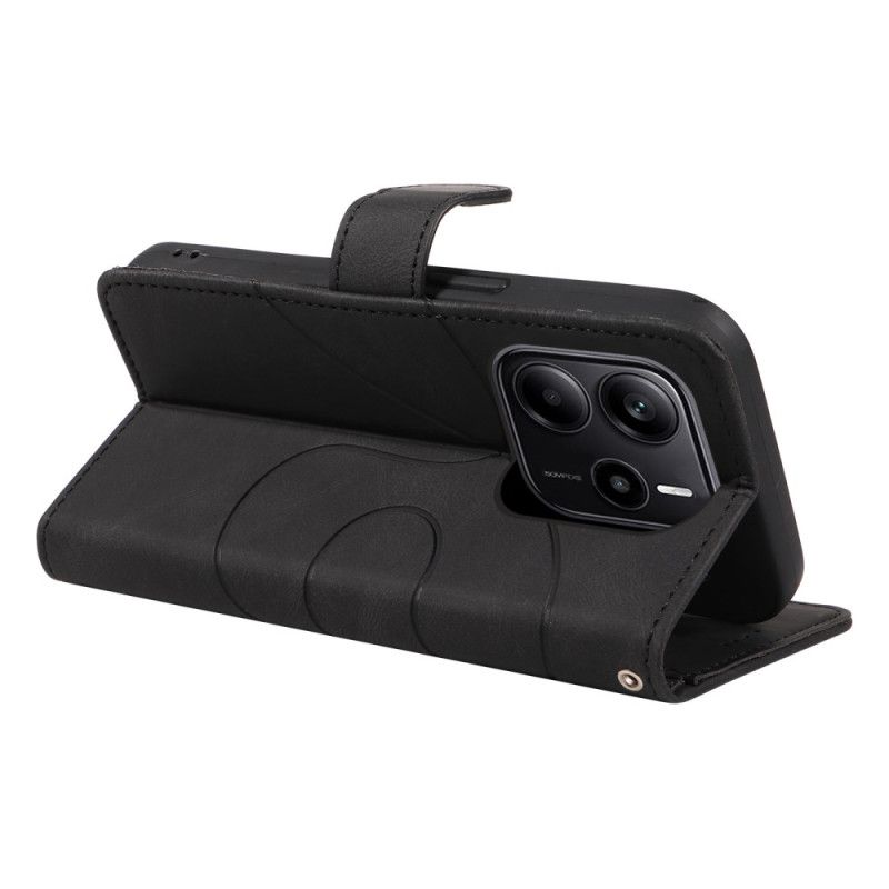 Kožený Kryt Na Xiaomi Redmi Note 14 4g Vlnité Linie