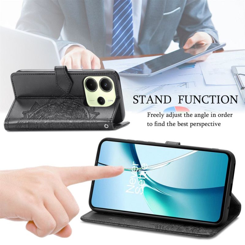 Kožený Kryt Xiaomi Redmi Note 14 4g Barokní Mandala