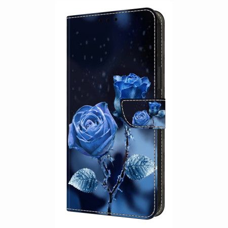 Kožený Kryt Xiaomi Redmi Note 14 4g Modré Růže