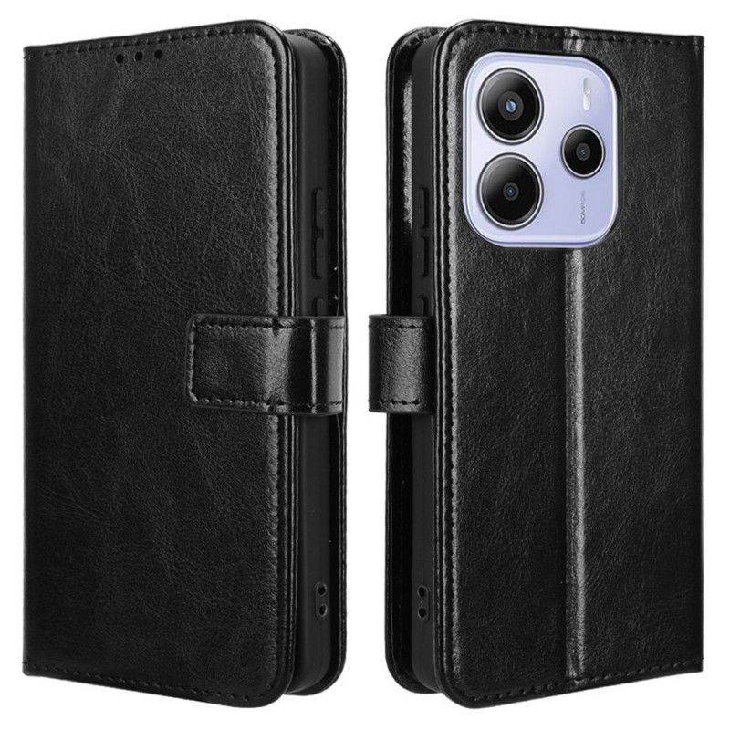 Kožený Kryt Xiaomi Redmi Note 14 4g Okázalá Umělá Kůže