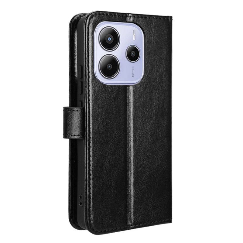 Kožený Kryt Xiaomi Redmi Note 14 4g Okázalá Umělá Kůže