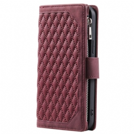 Kožený Kryt Xiaomi Redmi Note 14 4g Prošívané Peněženka