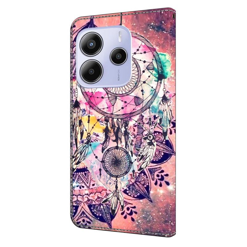 Kožený Kryt Xiaomi Redmi Note 14 4g Vzor Lapače Snů