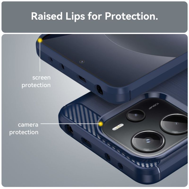 Kryt Xiaomi Redmi Note 14 4g Kartáčovaná Uhlíková Vlákna