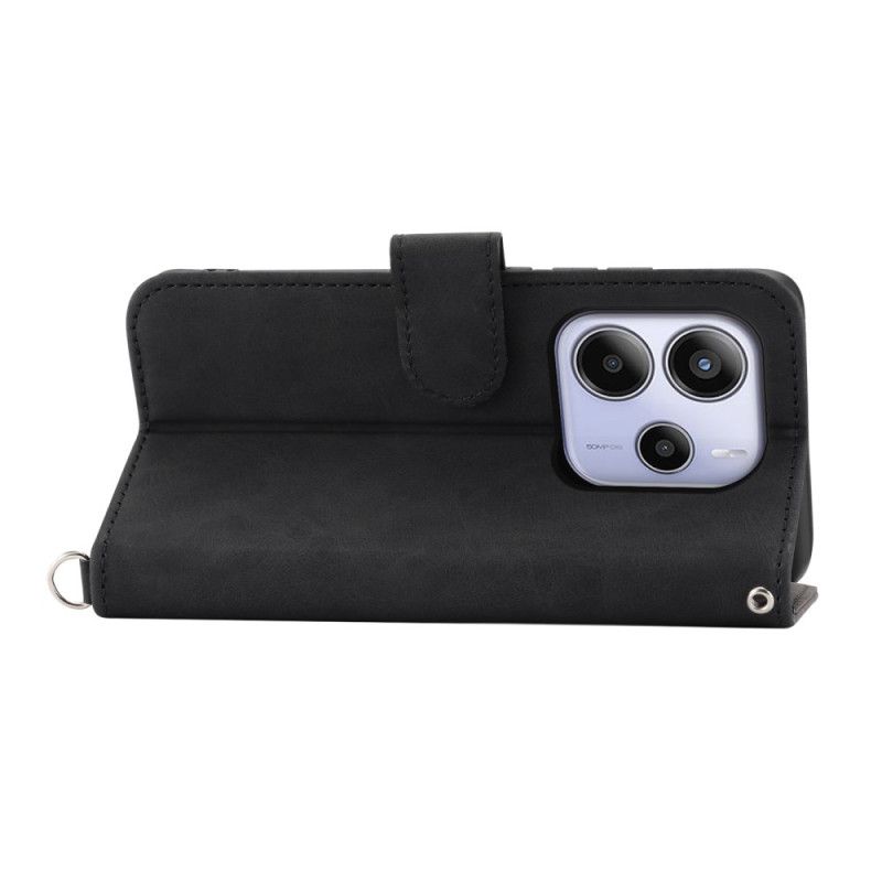 Peněženková Pouzdra Xiaomi Redmi Note 14 4g Kryty Na Mobil Květinový Vzor A Pásky