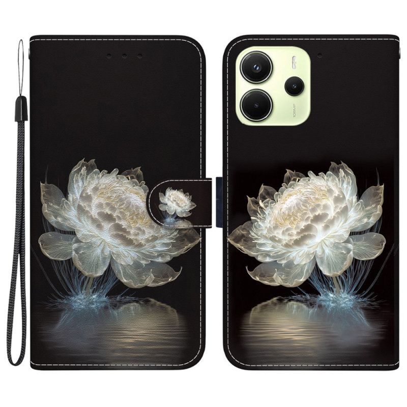 Peněženková Pouzdra Xiaomi Redmi Note 14 4g Kryty Na Mobil Křišťálová Pivoňka