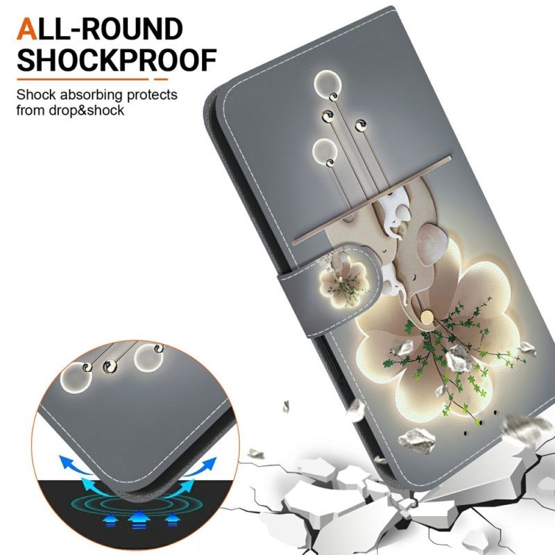 Peněženková Pouzdra Xiaomi Redmi Note 14 4g Kryty Na Mobil Sloni