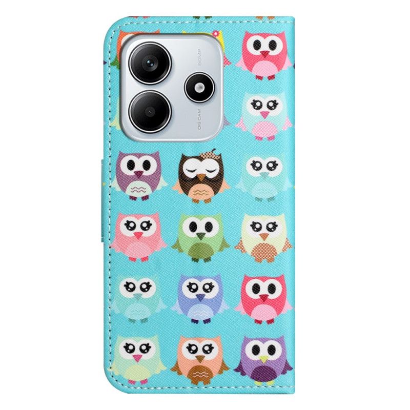 Peněženková Pouzdra Xiaomi Redmi Note 14 4g Kryty Na Mobil Soví Partie