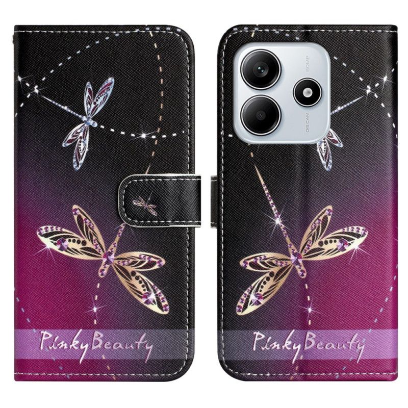 Peněženková Pouzdra Xiaomi Redmi Note 14 4g Kryty Na Mobil Vážky