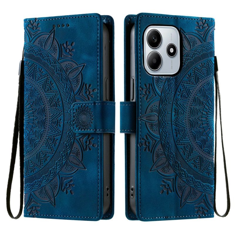 Peněženková Pouzdra Xiaomi Redmi Note 14 4g Semišový Efekt S Popruhem