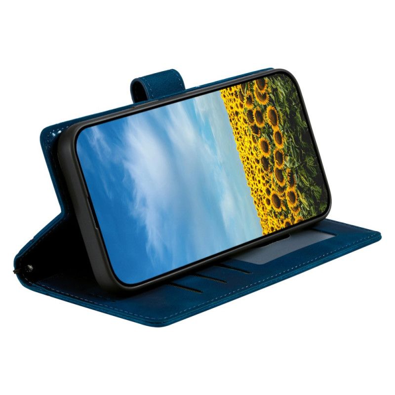 Peněženková Pouzdra Xiaomi Redmi Note 14 4g Semišový Efekt S Popruhem