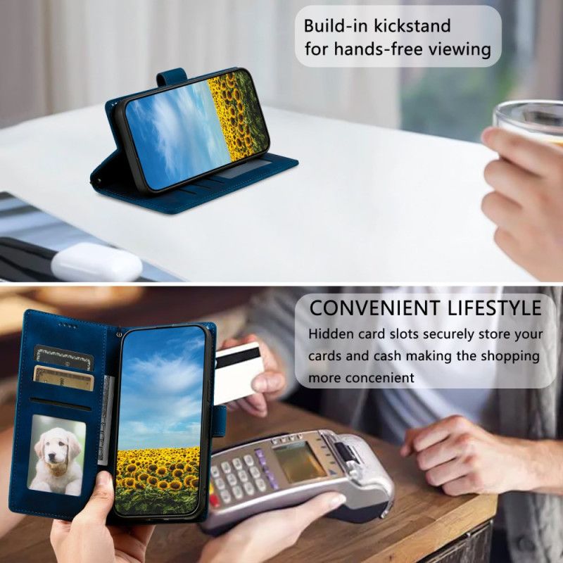 Peněženková Pouzdra Xiaomi Redmi Note 14 4g Semišový Efekt S Popruhem