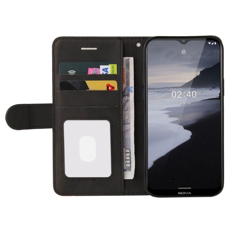 Kožené Pouzdro Na Nokia 4.2 Dvoubarevné Umělecké