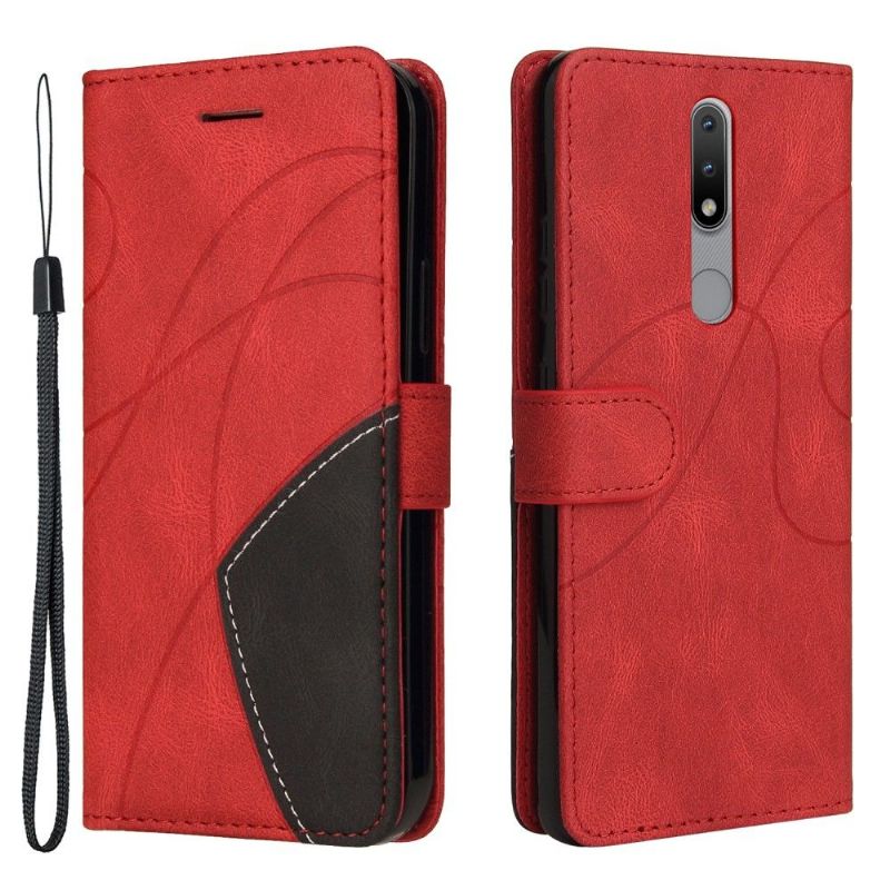 Kožené Pouzdro Na Nokia 4.2 Dvoubarevné Umělecké