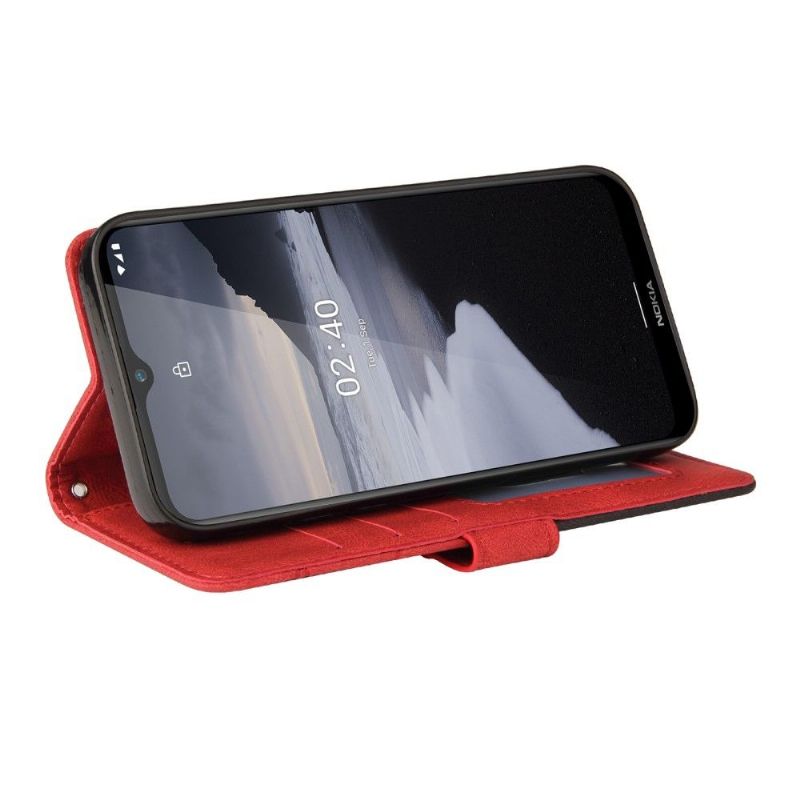 Kožené Pouzdro Na Nokia 4.2 Dvoubarevné Umělecké