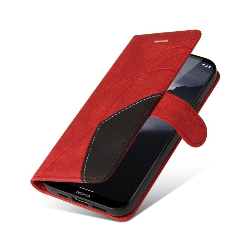 Kožené Pouzdro Na Nokia 4.2 Dvoubarevné Umělecké