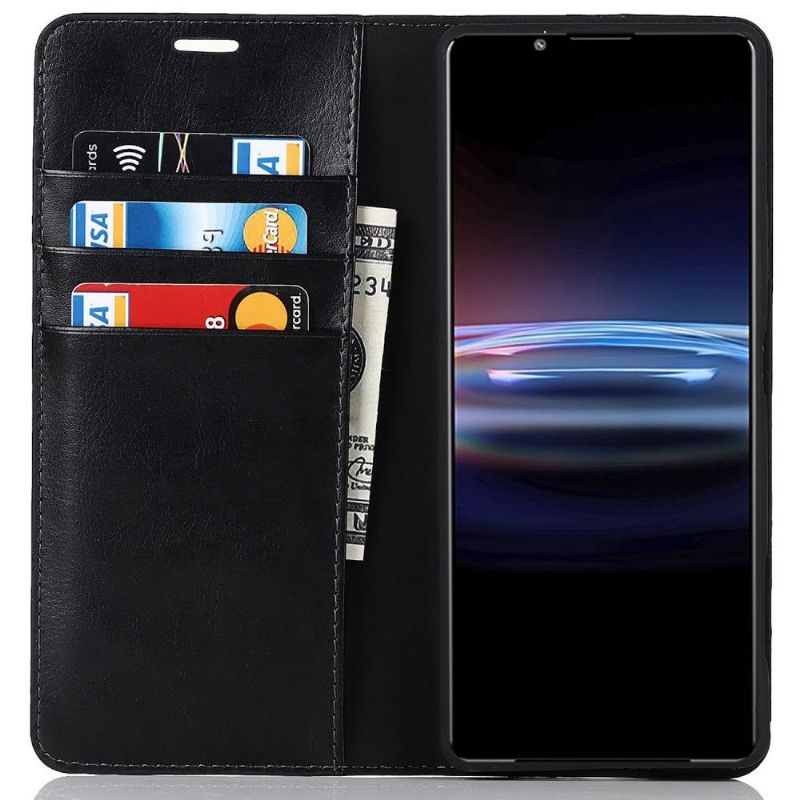 Flipové Pouzdro Na Sony Xperia Pro-I Funkce Podpory Koženého Držáku Karet