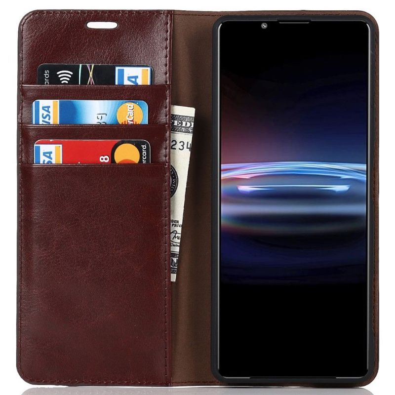 Flipové Pouzdro Na Sony Xperia Pro-I Funkce Podpory Koženého Držáku Karet