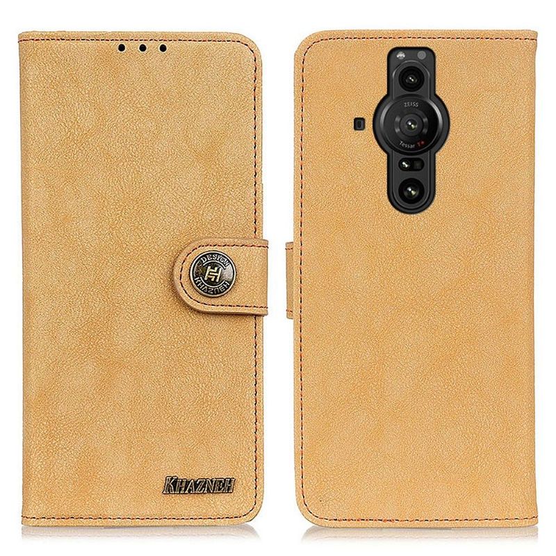 Flipové Pouzdro Na Sony Xperia Pro-I Khazneh Retro Kožený Efekt