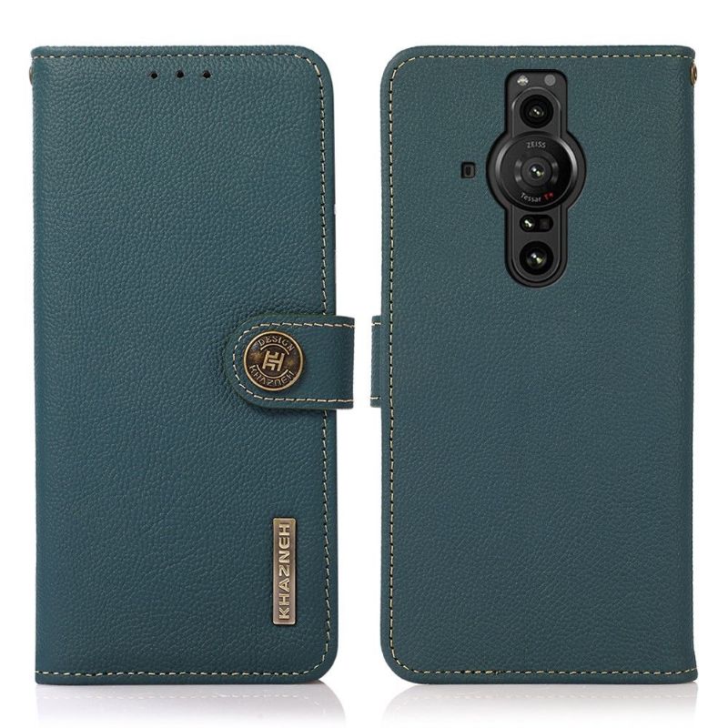 Flipové Pouzdro Na Sony Xperia Pro-I Klasická Kůže Khazneh
